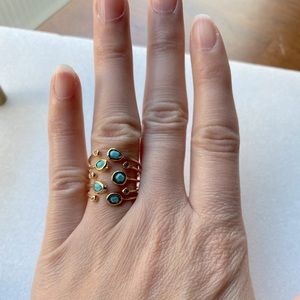 Gold and Turquoise Ring